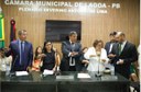 Foi realizada a posse da nova mesa diretora para o biênio 2025/2026 que irá conduzir os trabalhos do Poder Legislativo de Lagoa.